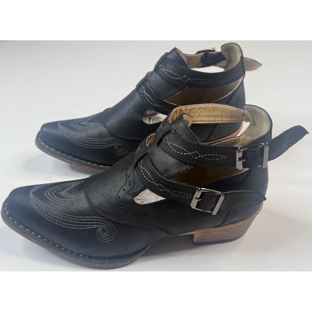 Roper‎ All Over Vintage Black Shorty Women's Boot Size 9.5